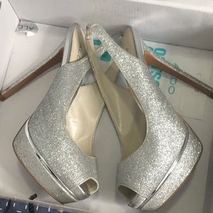 ALDO silver sparkly shoes